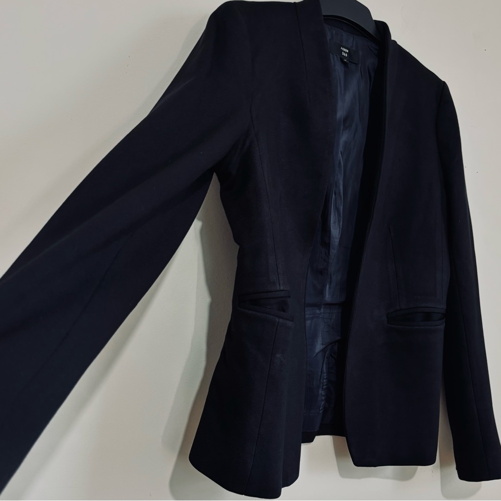 J.Crew 365 Going Out black open front tailered office business career blazer 6T - Picture 5 of 16